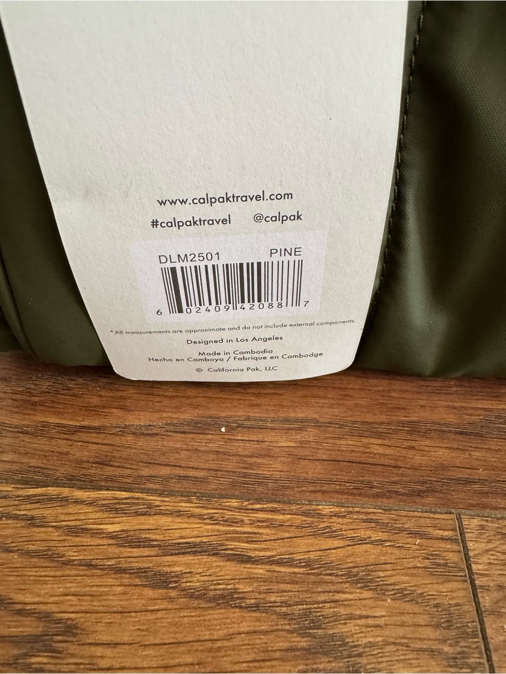 Calpak Luka Mini in pine color. DLM2501. - Picture 2 of 5